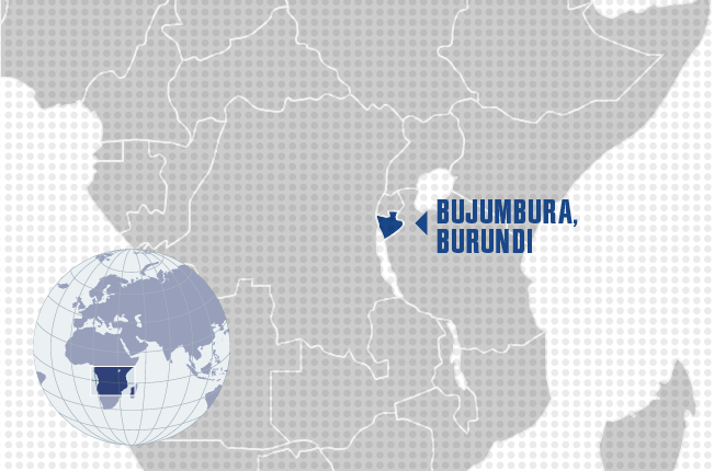 Bujumbura, Burundi, Africa map