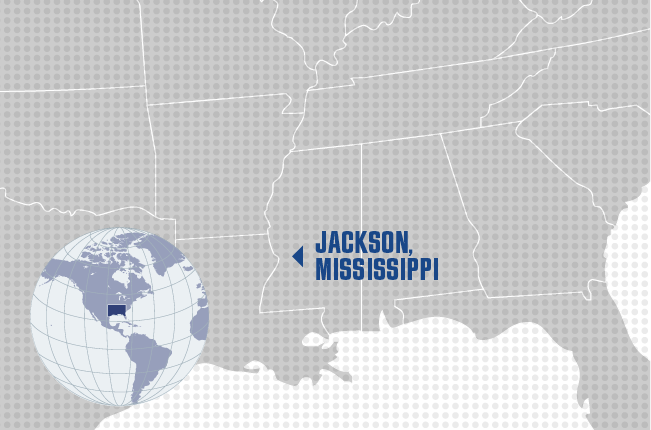 Jackson, MS, USA map