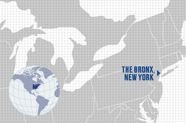 Bronx, NYC, USA map